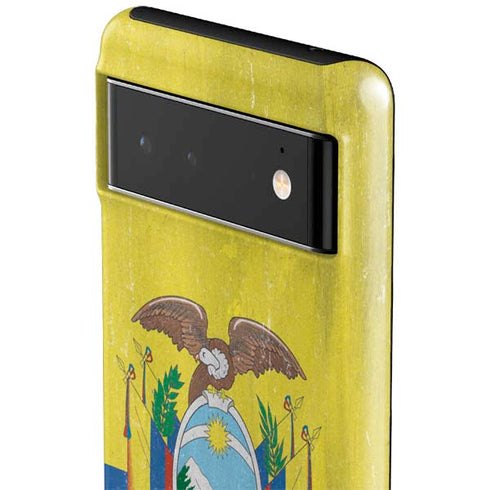 Ecuador Flag Distressed Google Pixel 6 Case